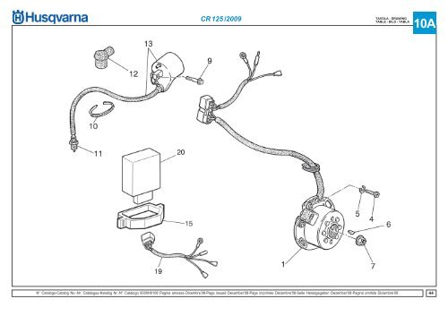 Parts Catalogue 2009 WR/CR 125 - Husqvarna