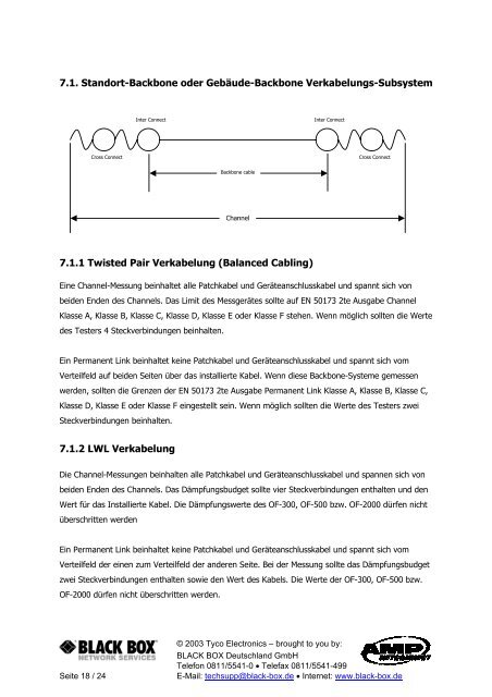 AMP NETCONNECT Handbuch zur EN 50173-1 ... - bei Thum + Mahr!