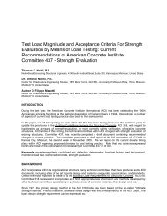 Test Load Magnitude and Acceptance Criteria For Strength ...