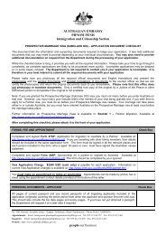 TOURIST VISA (SUBCLASS 676 (CHECKLIST) - Australian Embassy