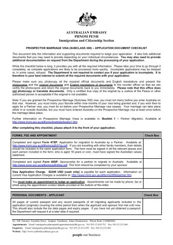 TOURIST VISA (SUBCLASS 676 (CHECKLIST) - Australian Embassy