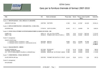 risultanze definitive offerte economiche del 17 e 18 ... - Estav Centro