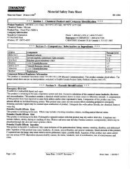 Stanadyne Winter 1000 Formula MSDS Sheet - Mwfi.com