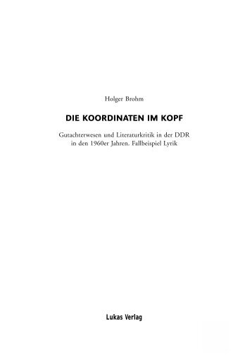 DIE KOORDINATEN IM KOPF