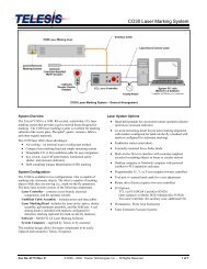 CO30 Laser Marking System - Telesis Technologies, Inc.