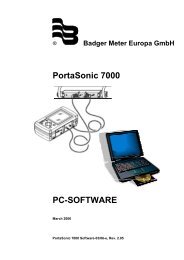 Badger Meter Europa GmbH PortaSonic 7000 PC-SOFTWARE