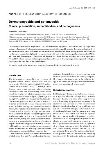 Dermatomyositis and polymyositis Clinical presentation ...