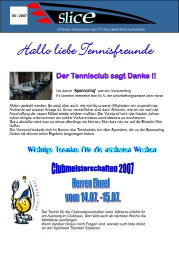 Sponsoringâ - Tennisclub Bad Karlshafen