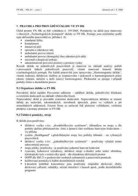 vzor harmonogramu Ãºklidu