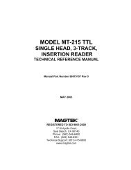 model mt-215 ttl single head, 3-track, insertion reader ... - MagTek