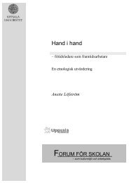 Hand i hand â fritidsledare som framtidsarbetare. En etnologisk ...