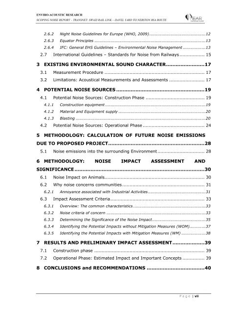 Noise and Vibration Report - Transnet