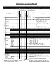 PHYSICAL DEMANDS DESCRIPTION (PDD) - IBEW Local 353