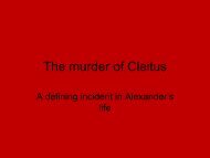 The murder of Cleitus