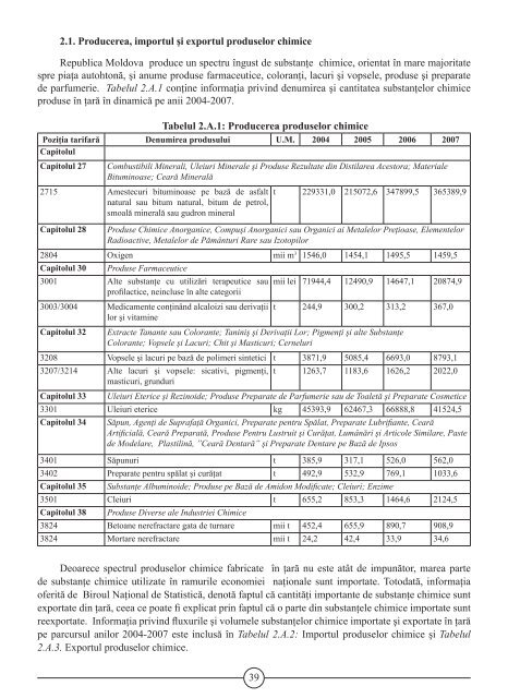 Profilul NaÅ£ional privind Managementul SubstanÅ£elor Chimice Ã®n ...