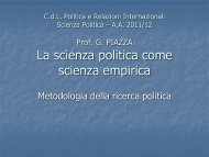 Metodologia della ricerca politica, a.a. 2011-12 - FacoltÃ  di Scienze ...