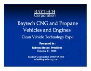Baytech CNG and Propane Vehicles and Engines - Low Carbon ...