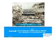 LES ACTIONS DE L'UNICEF SUR LE TERRAIN : DE L'URGENCE Ã ...