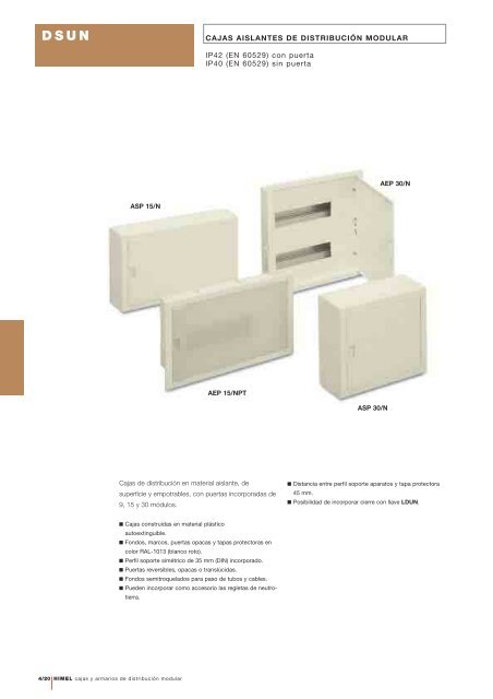 CAJAS Y ARMARIOS DE DISTRIBUCIÃN MODULAR - Coeva