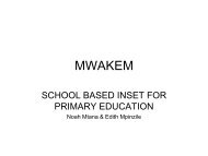 Mtana & Mpinzile - Tanzania Education Network/Mtandao wa Elimu ...