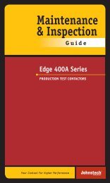 Maintenance & Inspection Guide Edge 400A Series - Johnstech