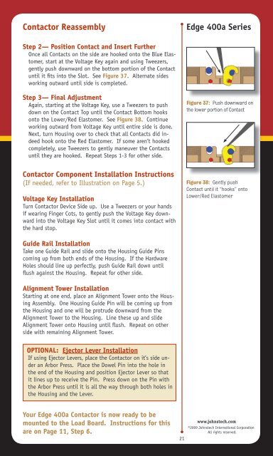 Maintenance & Inspection Guide Edge 400A Series - Johnstech