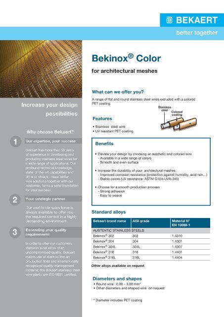 BekinoxÂ® Color - Bekaert