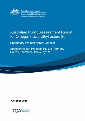 Australian Public Assessment Report for Omega-3-acid ethyl esters 90