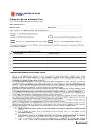 E-Statement Service Application Form - United Overseas Bank ...