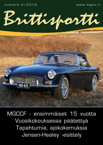 EnsimmÃ¤iset 15 Vuotta - MG Car Club Finland Ry