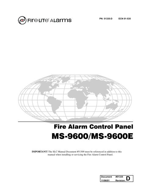 Fire-Lite Alarms MS-9600 Addressable Fire Control Panel