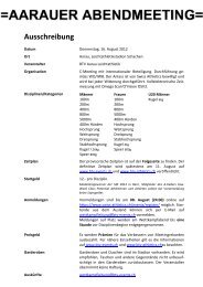 ABENDMEETING 2012: Ausschreibung und Zeitplan - btv athletics