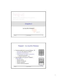 La couche transport - Dr Stephan Robert