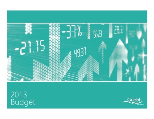2013 Budget - City of Guelph