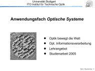 Vortrag Optische Systeme - Technische Kybernetik