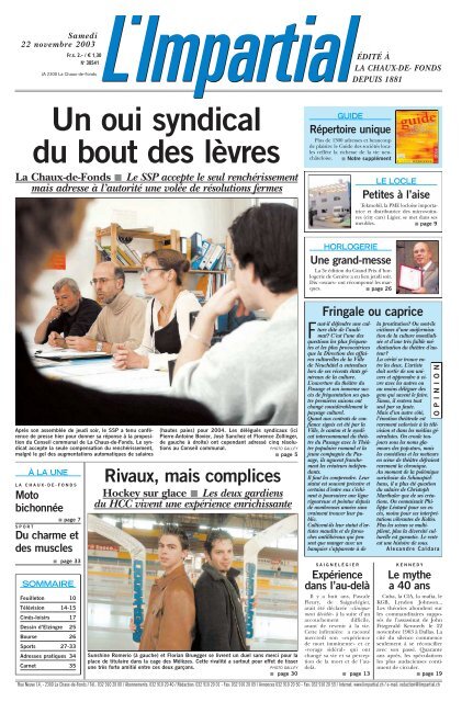 2003/11/22 Samedi : LIMPARTIALLIMPARTIAL