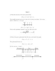 Quiz 3 1) Find all real zeros of the given polynomial. P(x) = x3 + 4x2 ...