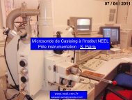 Microsonde de Castaing: JEOL 8800 - CNRS