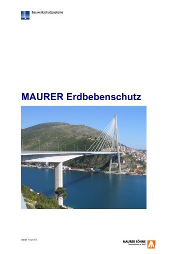 [Prospekt] MAURER Erdbebenschutz (0.9 MB) - Maurer Söhne Group