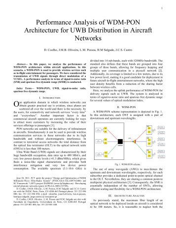 Performance Analysis of WDM-PON Architecture for ... - INESC Porto