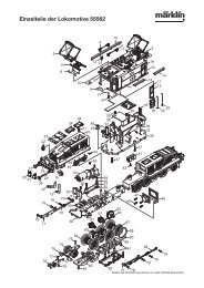 Einzelteile der Lokomotive 55562