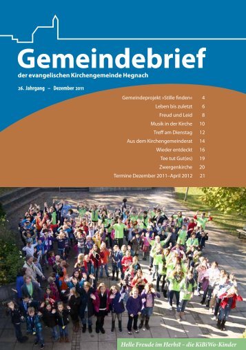 Gemeindebrief - Evangelische Kirchengemeinde Hegnach