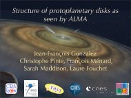 Structure of protoplanetary disks as seen by ALMA - Graal