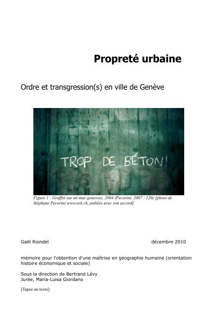 Propreté urbaine - Communauté genevoise d'action syndicale