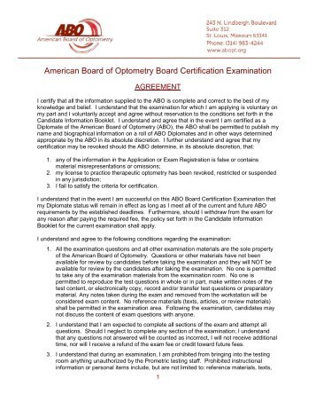 American Board of Optometry Board Certification Examination - CECity