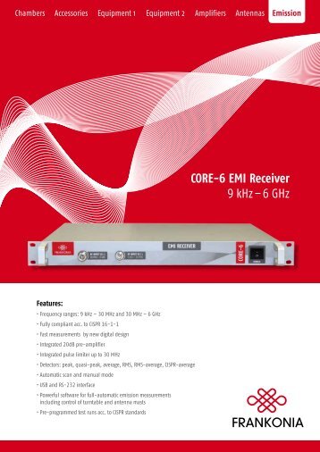 Core-6 eMI receiver 9 kHz–6 GHz - Frankonia