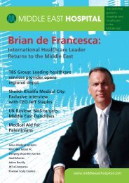 Brian de Francesca: - Middle East Hospital Magazine