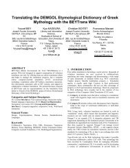 Translating the DEMGOL Etymological Dictionary of Greek ...