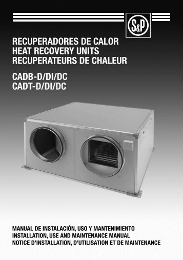 recuperadores de calor heat recovery units recuperateurs de ...