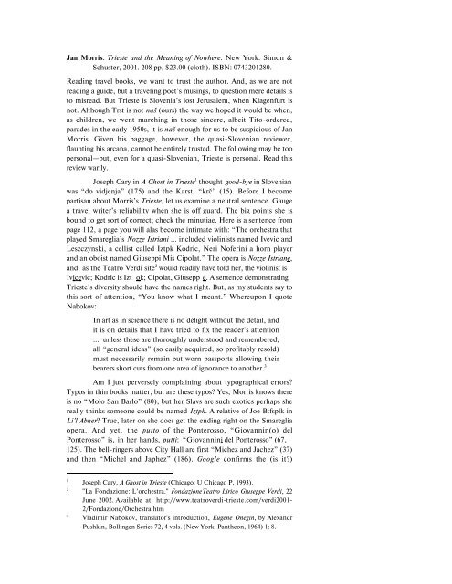 Jan Morris Trieste And The Meaning Of Nowhere New York Simon Jan Morris Trieste And The Meaning Of Nowhere New York Simon